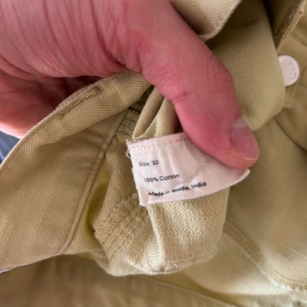 Bode Men's Yellow and Green Trousers - Picture 6 of 6